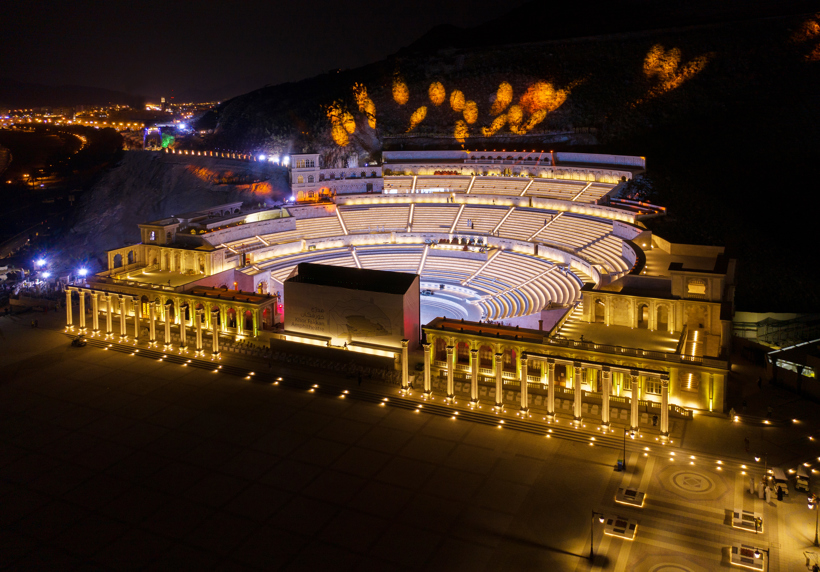 Khorfakkan Amphitheater and Waterfall